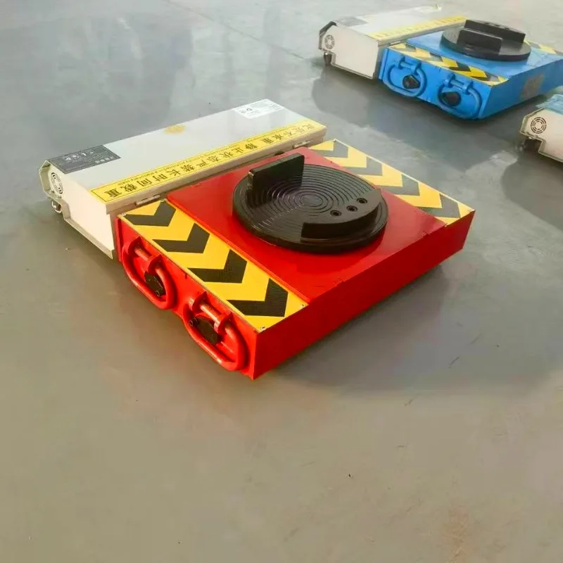 Battery Powered Load Moving Skates Remote Control Electric Transporter Industrial 50Ton Zero Turn Rubber Wheels