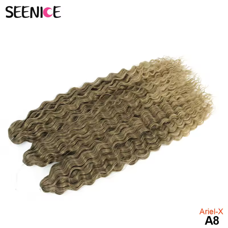 Ariel Curl Hair Water Wave Twist Crochet Hair Synthetic Crochet Braids Ombre Blonde Afro Curls Deep Wave Braiding Hair Extension - Image 13