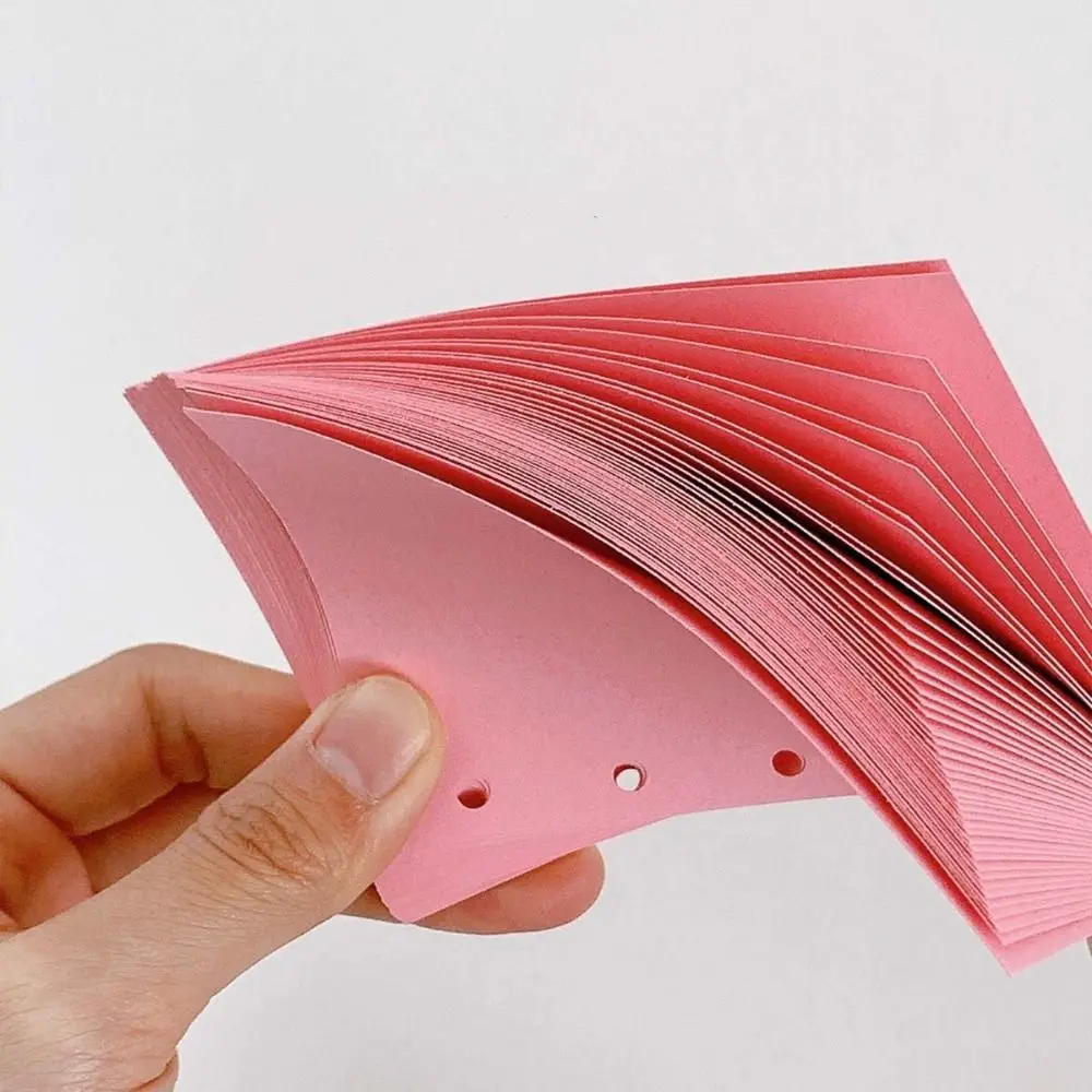 50 ورقة A8 M5 ورق إعادة تعبئة أوراق فضفاضة 5-حلقة لون الحلوى عبوة دوامة الموثق الصفحات الداخلية بطاقات الفهرسة للقيام بقائمة