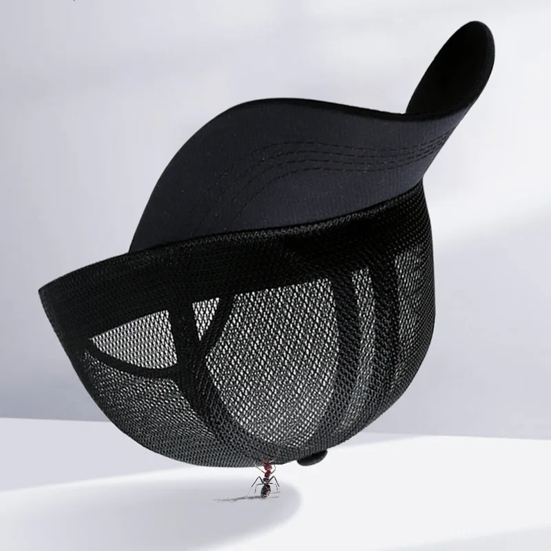 Respirável Full Mesh Sun Hat para homens e mulheres, protetor solar de cabeça grande, boné de beisebol, chapéu de viagem lazer, moda