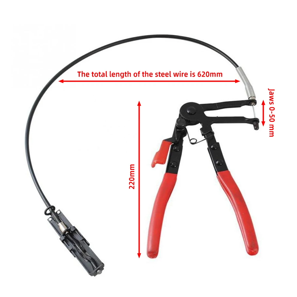 Clamping Pliers Bendable Hose Clamps Cable Type Flex Cable Long Auto Hose Clamps Straight Hose Bundle Removal Auto Repair Tools