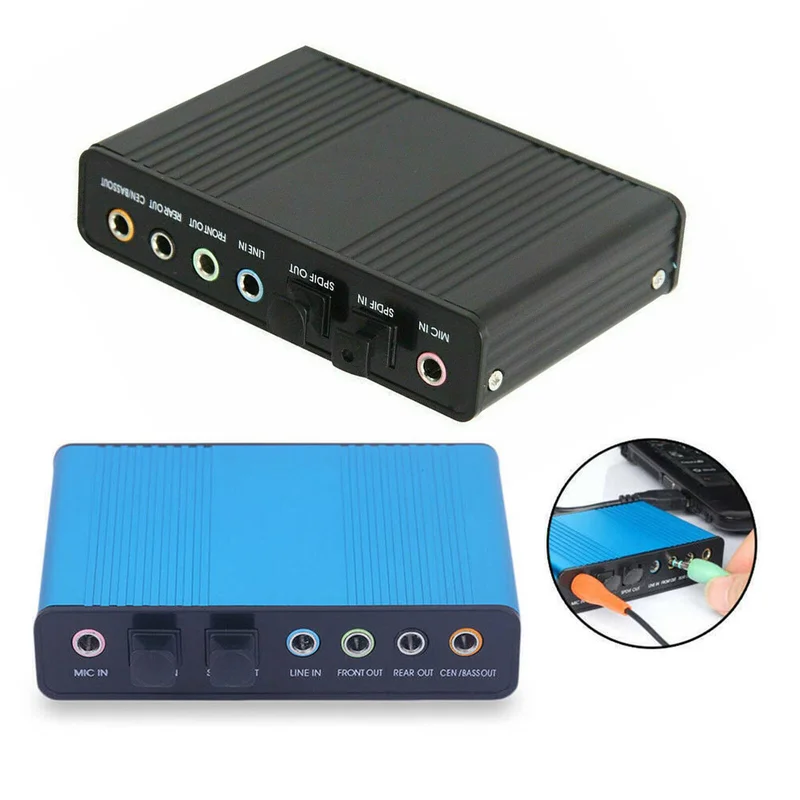 OEM Replacement Optical External 6 Channel 5.1 Audio Output Adapter Sound Card USB SPDIF