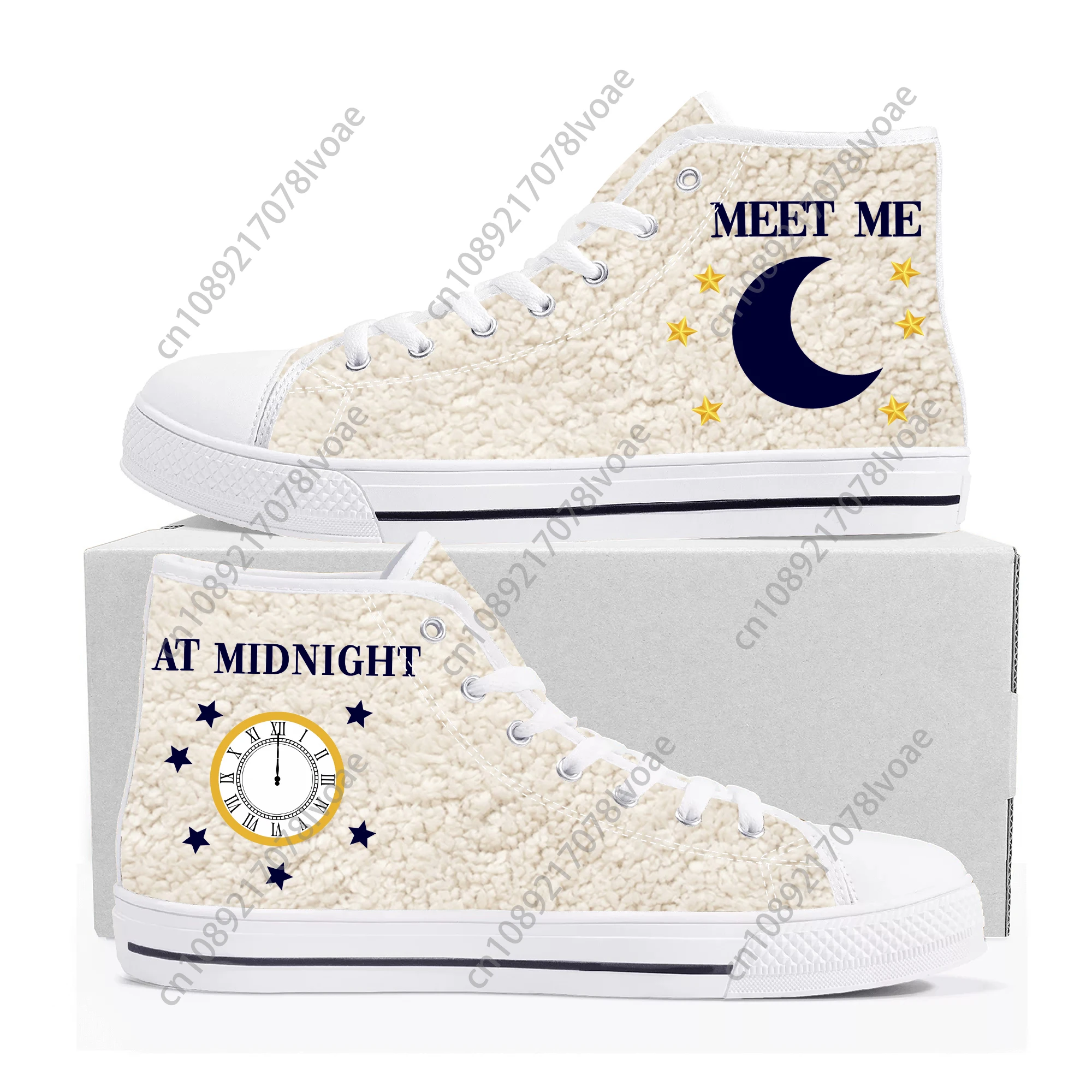 Meet Me At Midnight High Top Sneakers Men Womens Teenager Taylor Style High Quality Canvas Shoes Game Casual Tailor Made Sneaker