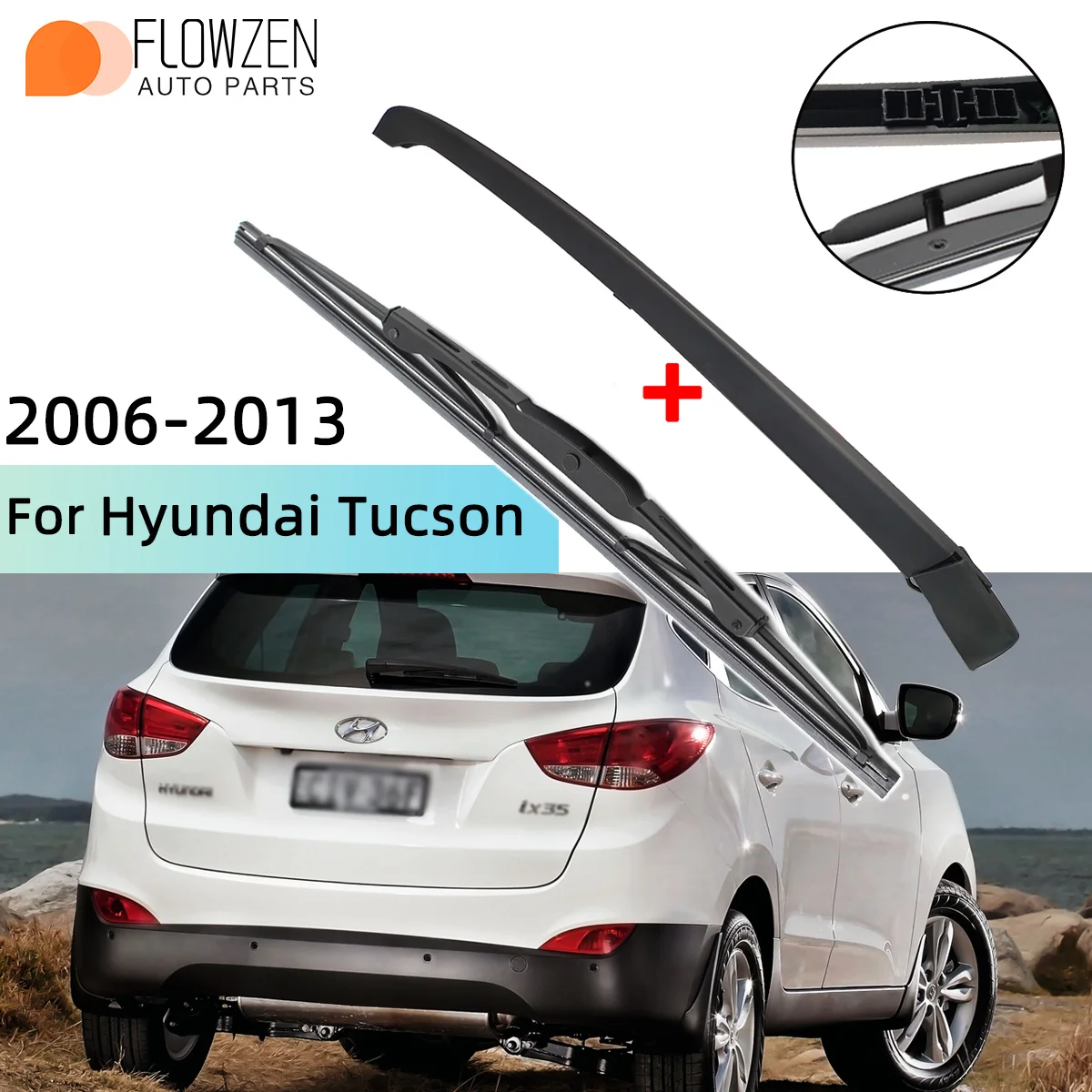 Passt Für Hyundai Tucson 2006-2013 Hinten Scheibenwischerblatt Wischerarm Windschutzscheibe Scheibenwischer Bürsten Reinigung Zugriffs