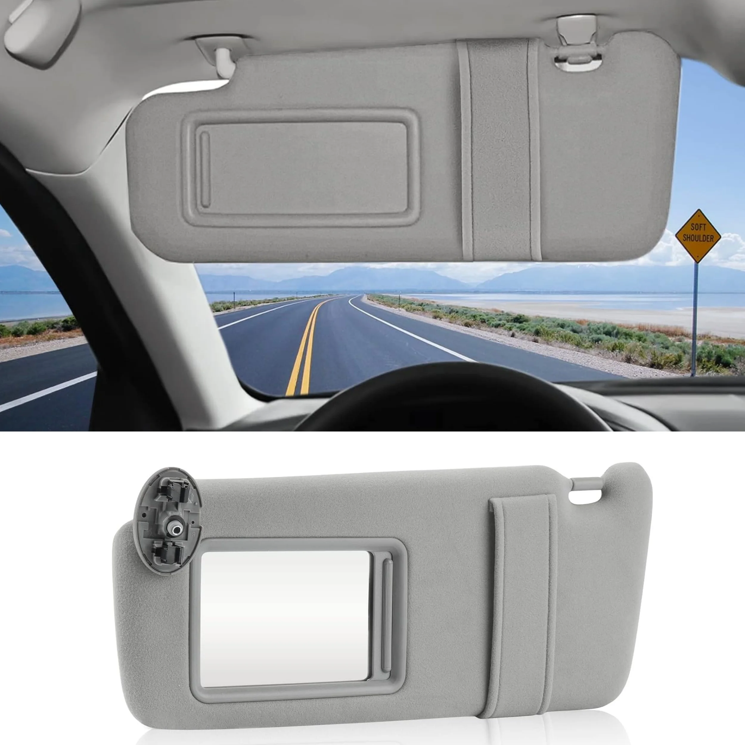 Sun Visor For Toyota Camry Without Sunroof 2007 2008 2009 2010 2011 74320-06780-B0 74310-06750-B0 74320-06780-E0 74310-06750-E0