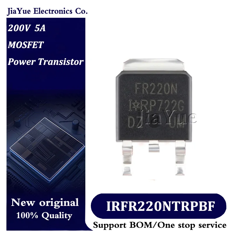 5pcs/lot 100% New Original Chips IRFR220NTRPBF TO-252-2(DPAK) 200V 5A MOSFET Field effect tube Power Transistor IRFR220NTRPbF