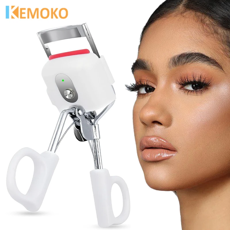 

1PC Fast Heating Electric Eyelash Curler With For Women Eyelashes Curling Tweezers Clips Lash Mascara Wands Brush Makeup Tool