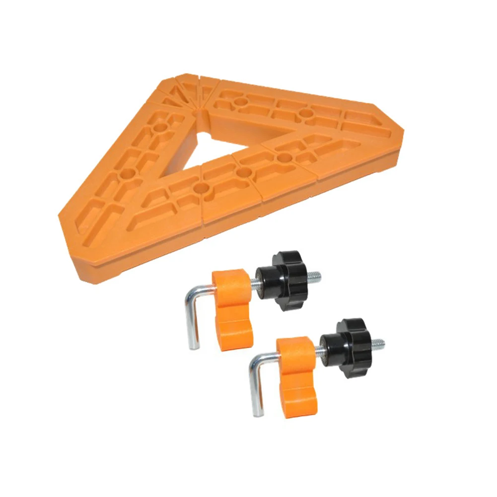 Angle-Specific Corner Clamp Kit for Wood Fabrication Tasks Including Cutting Drilling Gluing and Frame Construction