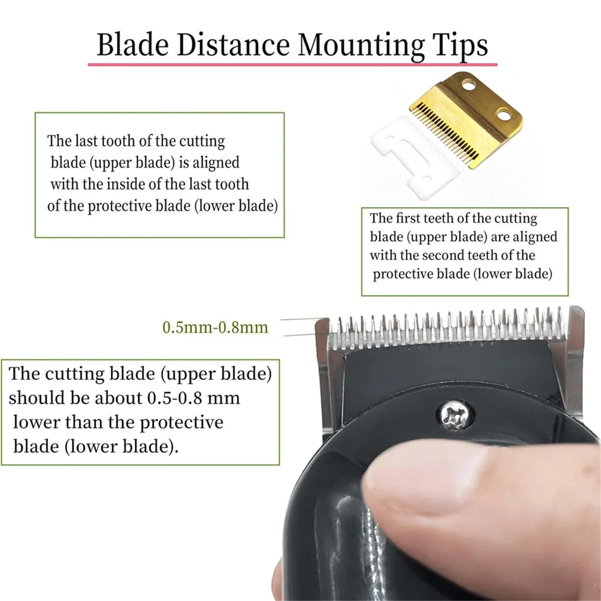 A27U Hot For 8148 8504 Professional Adjustable Clippers Blades Precision 2 Holes Adjustable Hair Clipper Parts Blade B