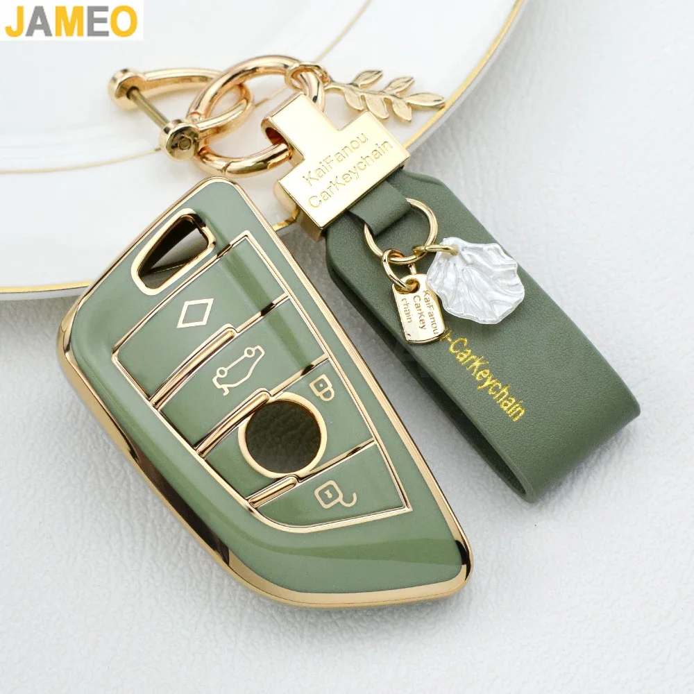 For Bmw F20 G20 G30 X1 X3 X4 X5 G05 X6 X7 G11 F15 F16 G01 G02 F48 Car Key Case Cover Bag Accessories Holder Shell Keychain