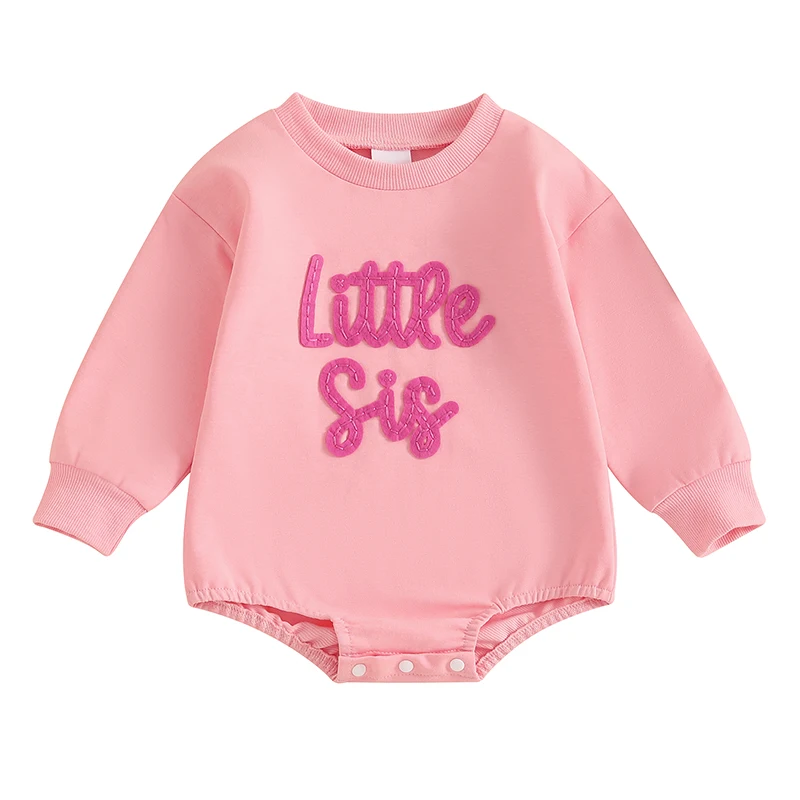 

Toddler Baby Sweatshirt Romper Casual Letter Embroidery Long Sleeve Jumpsuit for Newborn Girl Boy Cute Clothes