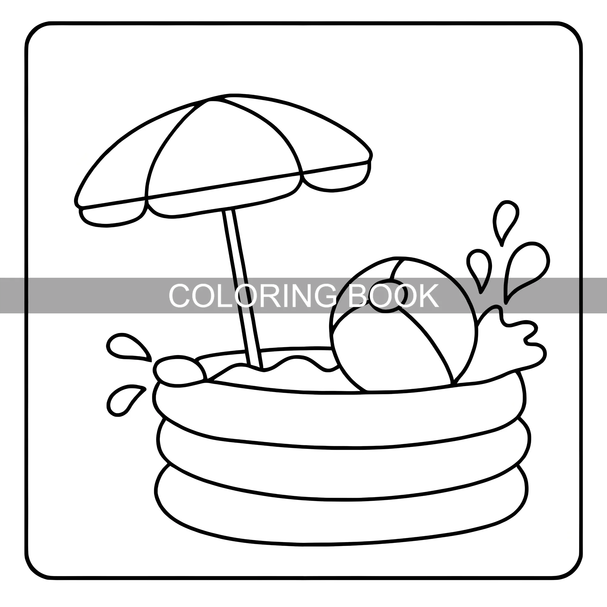 Summer-Themed Coloring Book for Relaxation | 24 Pages of Colorful and Joyful Designs | Perfect Gift for Holiday Parties