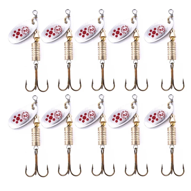 10 Stück 6,7 cm 7 g Spinnlöffel Metallköder Angelköder Pailletten Kurbelköder Löffelköder für Barschforelle – Detail 5