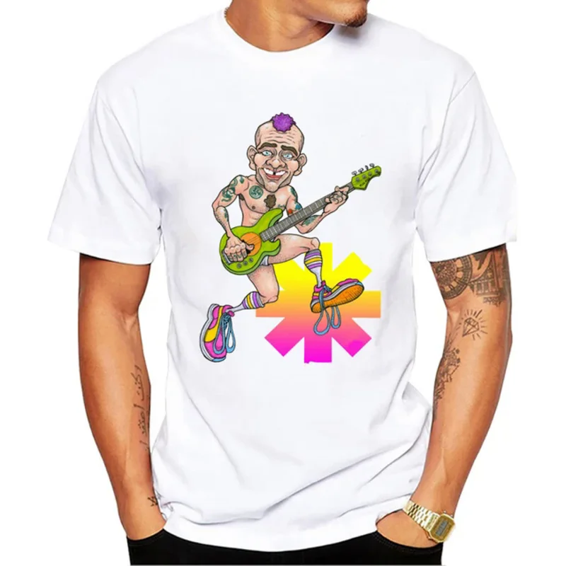 Fashion a peppers design Men T-shirt funny guitar printed T shirts short sleeve tshirts Harajuku tee