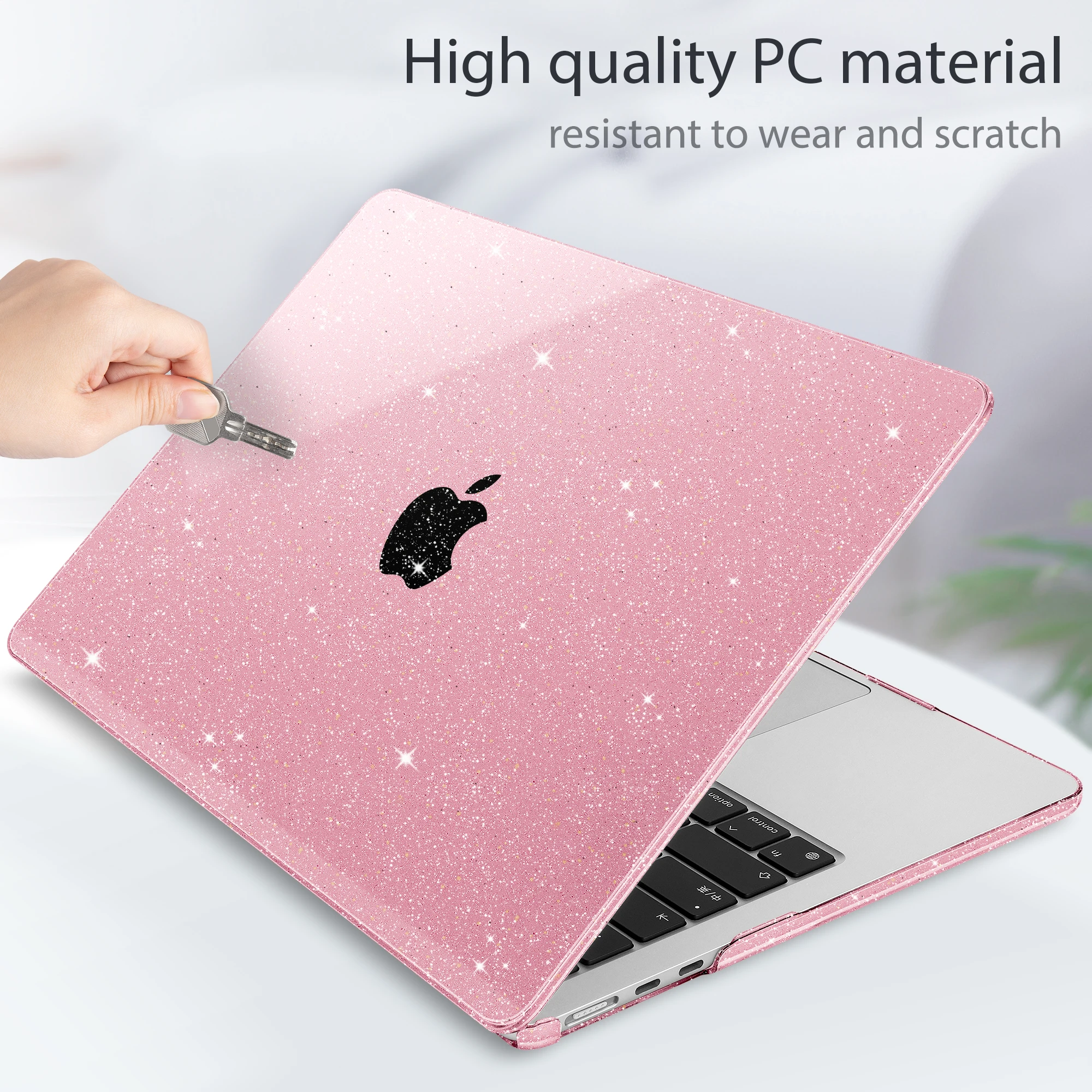 Capa de cristal brilhante para macbook 2024 m4 m3 air 13 15 a2681 a3113 a3114 a2941 m2 pro14 16 a2337 m1 2020 a2338 13.3 polegadas capa dura