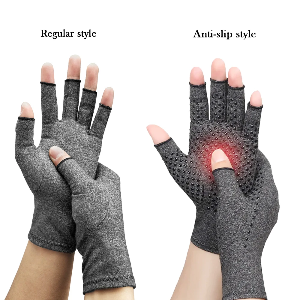 Compression Arthritis Gloves Wrist Support Therapy Wristband Half Finger Compression Gloves Joint Pain Relief Cycling Gloves