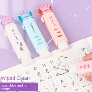 Cat Paw Rubber Rubber, push-Pull Design, Student Correction Tool, Children School Office Material, Creative Stationery, Kawaii, 1PC 8 MAIN SALES SCHOOL BROKERS - №6
