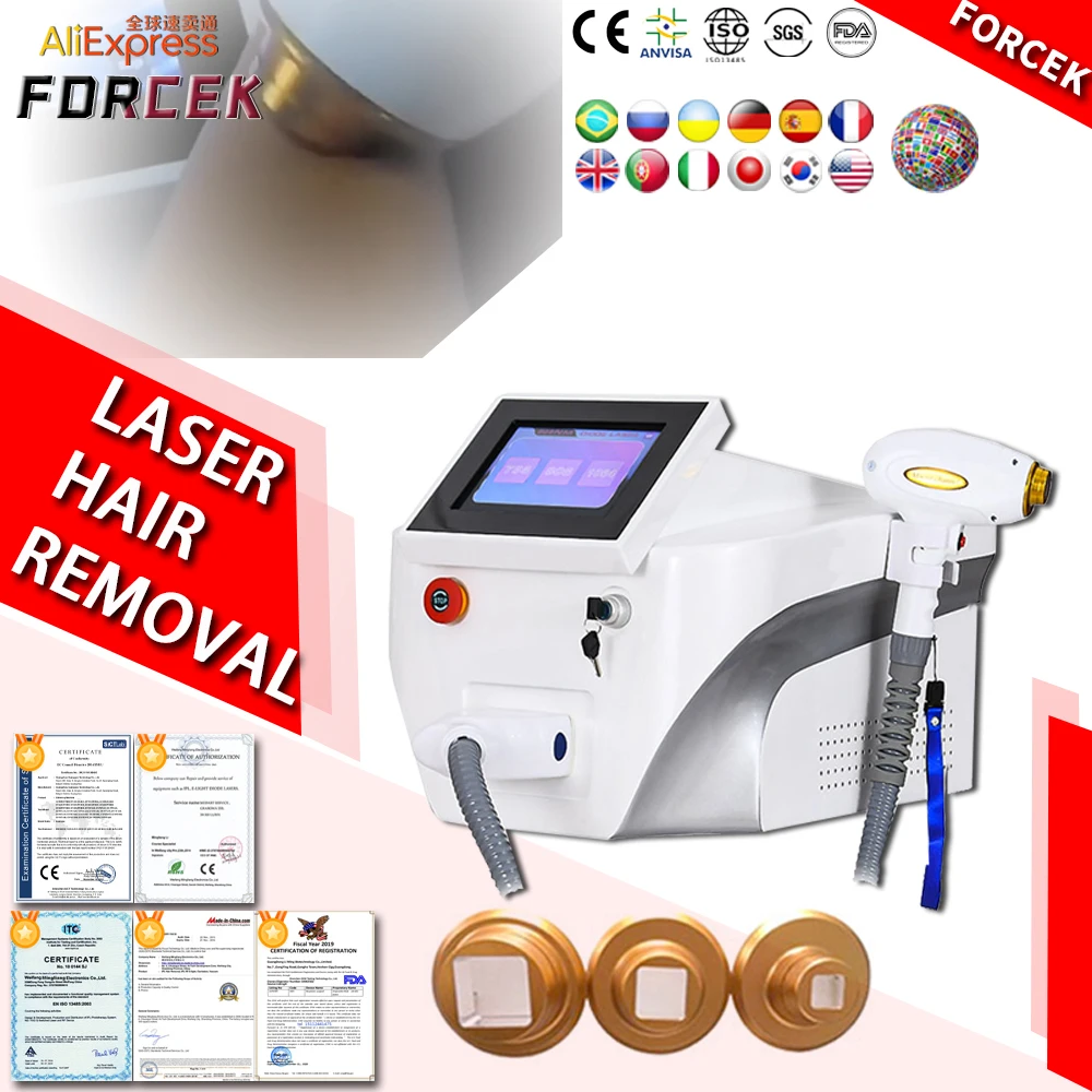 

2024 Newest professional use 10.4 inch 755nm combined 808nm yag laser 1064nm diode laser 3 wave epilation hair removal machine