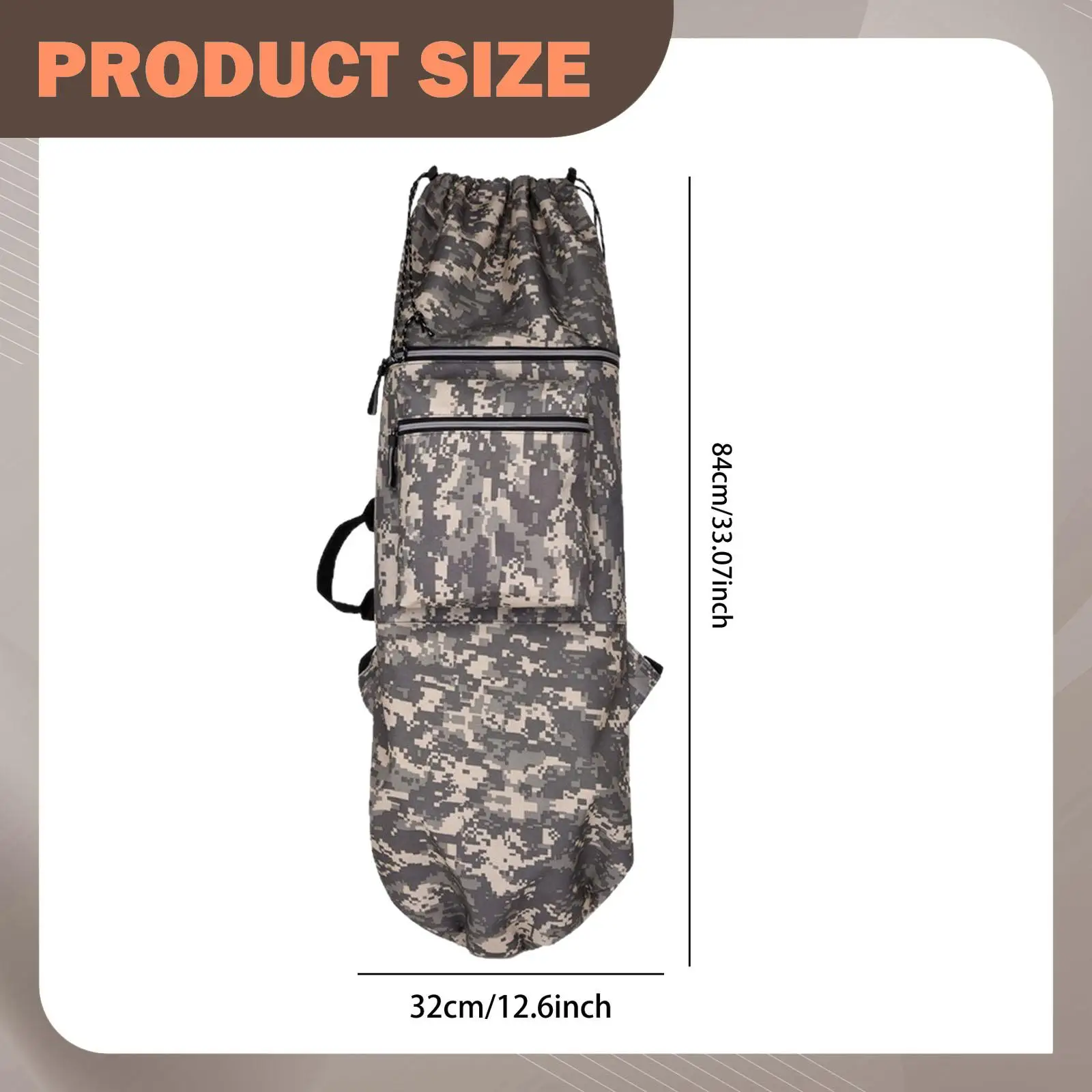 

Skateboard Bag Skateboard Backpack Portable Surfboard for Men Women Multifunctional Lightweight Gym Bag Longboard Carry Case