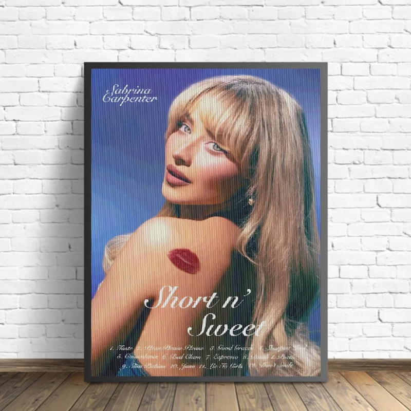 Vintage Singer Sabrina Carpenter Poster Music Album Cover Canvas Painting Wall Art Pictures for Bar Living Room Home Decor Mural