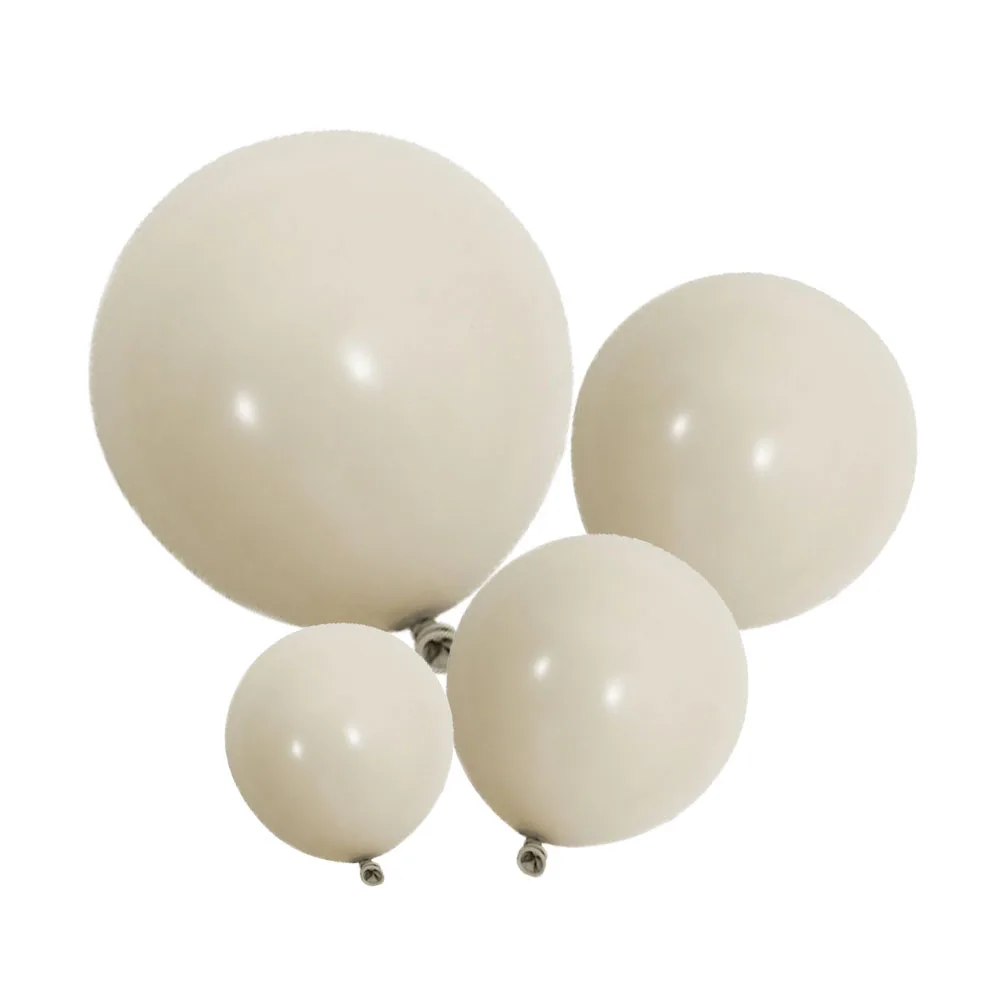 5/10/12/18inch White Balloons Retro Sand White Apricot Beige Off White Latex Balloons for Wedding Bridal Shower Birthday Decor