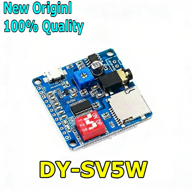 1PCS  New   DY-SV5W Voice Playback Module Board MP3 Music Player 5W MP3 Playback Serial Control SD/TF Card For Arduino