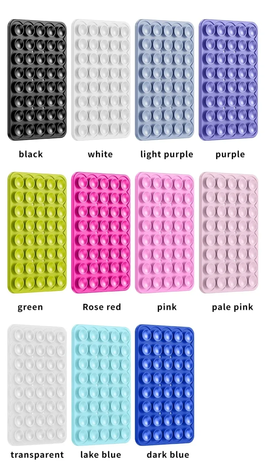 Ventosa portatile in silicone a doppio lato Supporto per telefono Dispositivo a ventosa Adesivo con supporto in gomma siliconica per il fissaggio