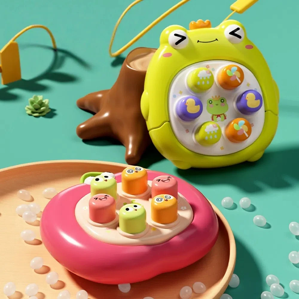 Cartoon Animals Whack-a-Mole Toy Stress Relief Duck Frog Apple Educational Toys Mini Size Hand-eye Coordination Toy