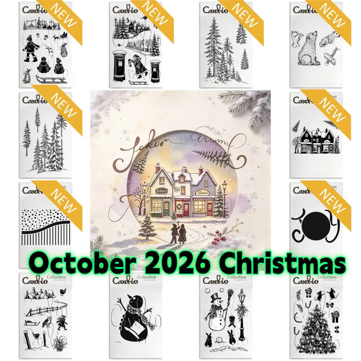 Winter Christmas Trees Collection Clear Stamps Stencil For DIY Greeting Card Decorating Scrapbook Paper Craft October 2026 New