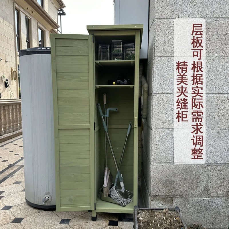 Tool cabinet, utility cabinet, small size, outdoor rain and sun protection, heightened