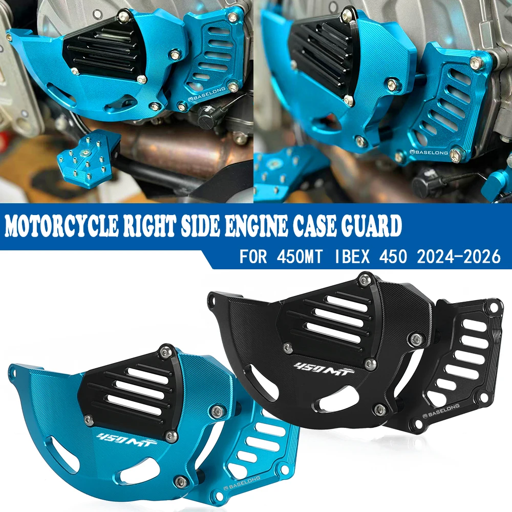 

For CFMOTO CF MOTO 450MT 450 MT 450 2024 2025 IBEX 450 IBEX Motorcycle Right Side Engine Case Guard Cover Protector Accessories