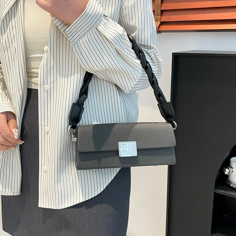 ‌ Bolsa quadrada minimalista primavera/verão 2025 – bolsa crossbody/ombro multidirecional, bolsa pequena elegante para mulheres