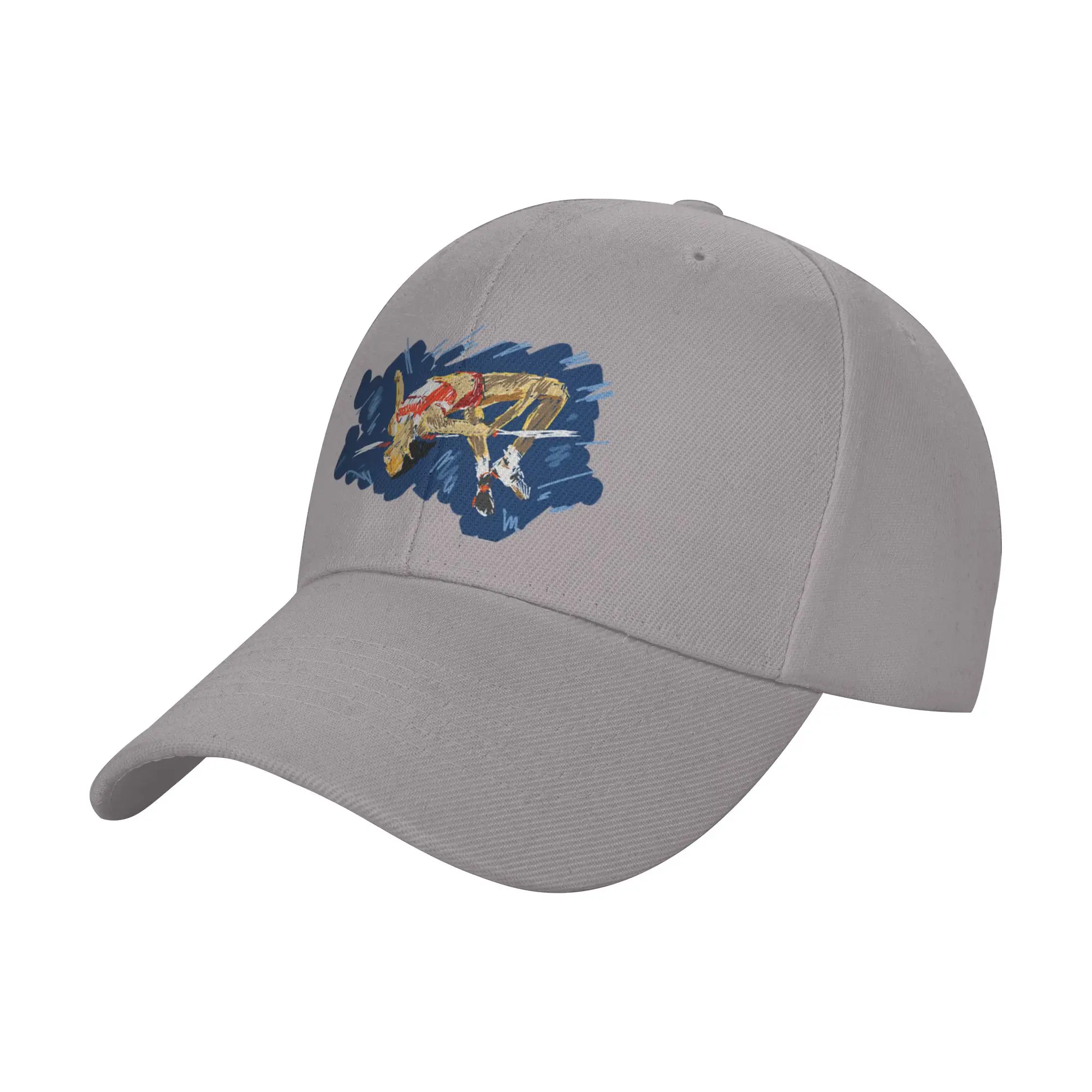 High Jumping Athlete Trendy Baseball Cap Dating Mid Profile Casual Hat