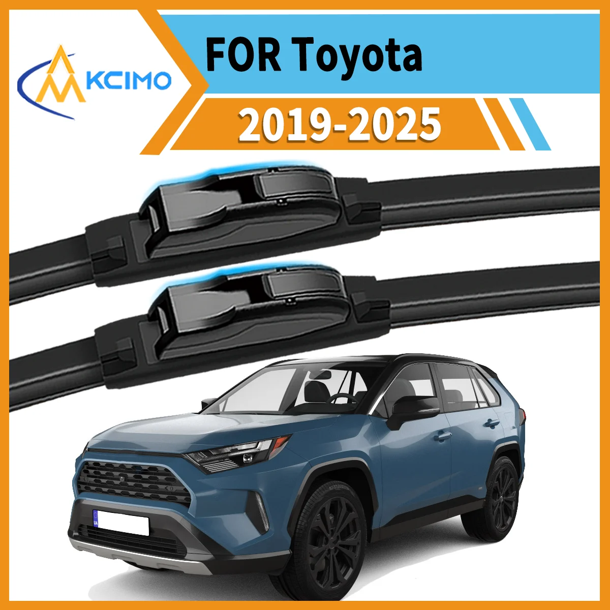 

Essential Safety Duo 2 Front Wiper Blades for Toyota RAV4 XA50 2019-2025 Year-Round Clear Vision & Quiet Smudge-Free Operation