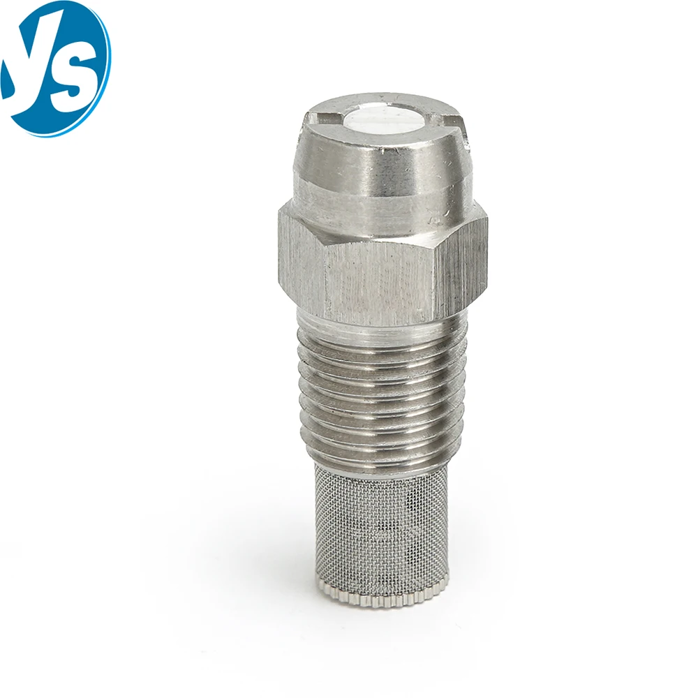 Stainless Steel Ceramic Core Fan-shaped Nozzle High Pressure Cleaning Dust Removal Nozzle 65°80°95°110° With Filter