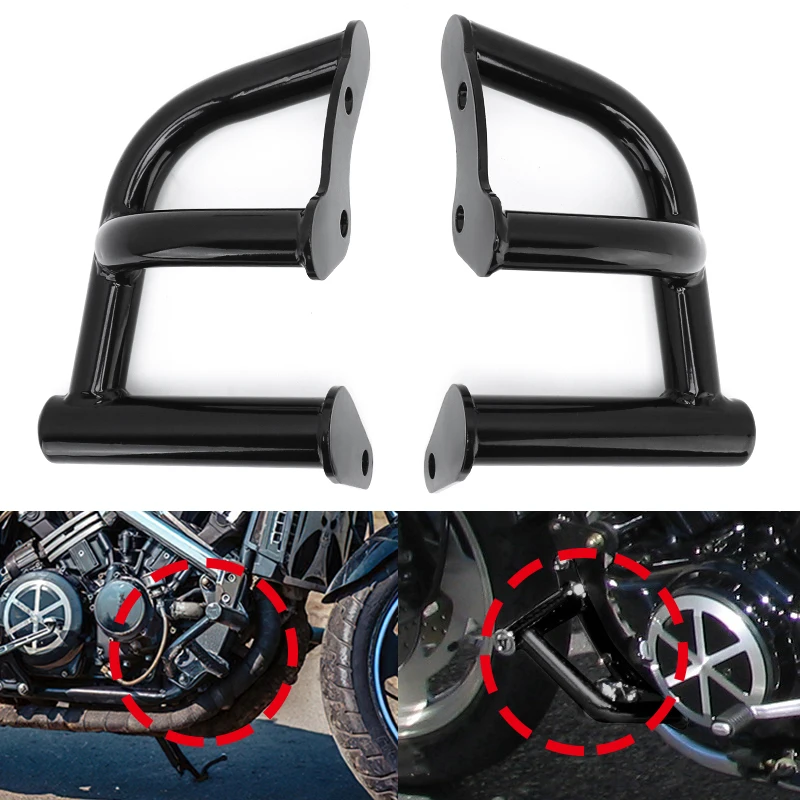 

Black Motorcycle Engine Guard Crash Protector Bar Frosted Body Bumper For Yamaha VMX 1200 Models 1985-2007