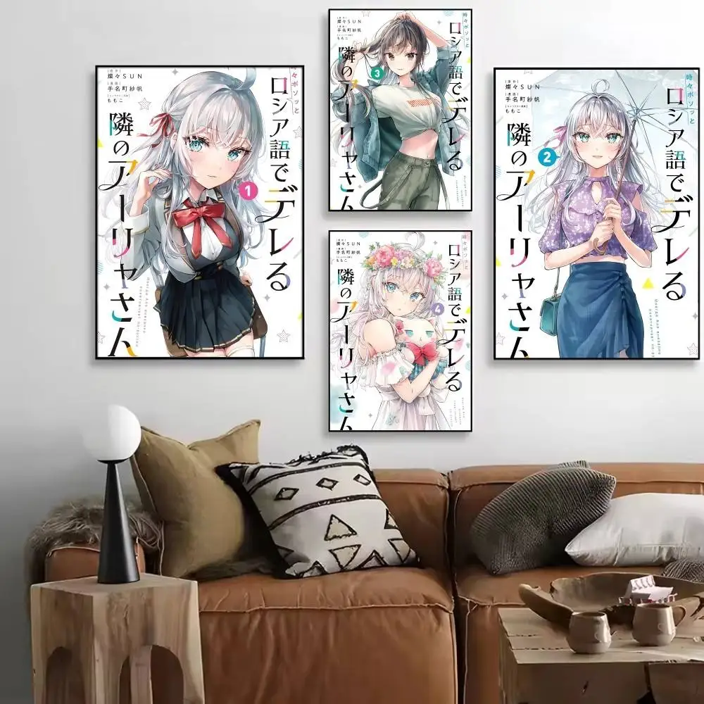 Manga Alya Sometimes Hides Her Feelings In Russian Posters High Quality Self-adhesive Wall Art Decorations Color Prints Sticky