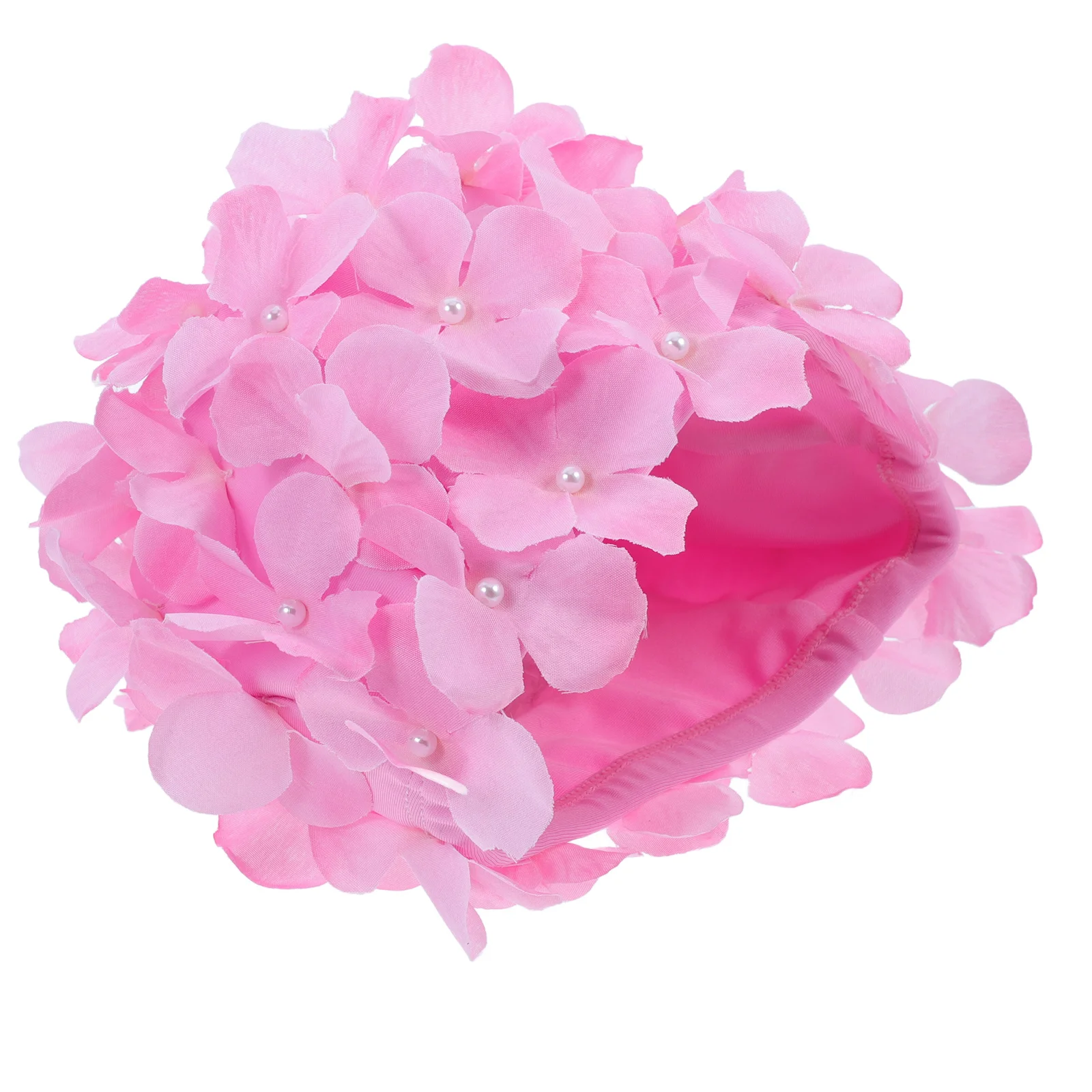 المرأة ثلاثية الأبعاد الأزهار البتلة قبعة السباحة أنيق قابلة لإعادة الاستخدام قبعة السباحة نسيج ناعم للحماية من المياه الشمس المضادة للانزلاق صالح حمام استخدام الحجم