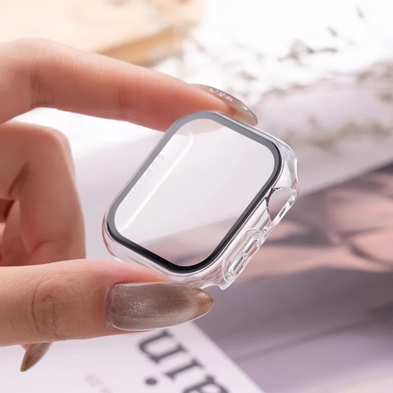 3pack Glass+cover For Apple Watch Case 44mm 40mm 38/42mm bumper Screen Protector for iWatch Accessories 9 8 7 6 5 4 3 41mm 45mm