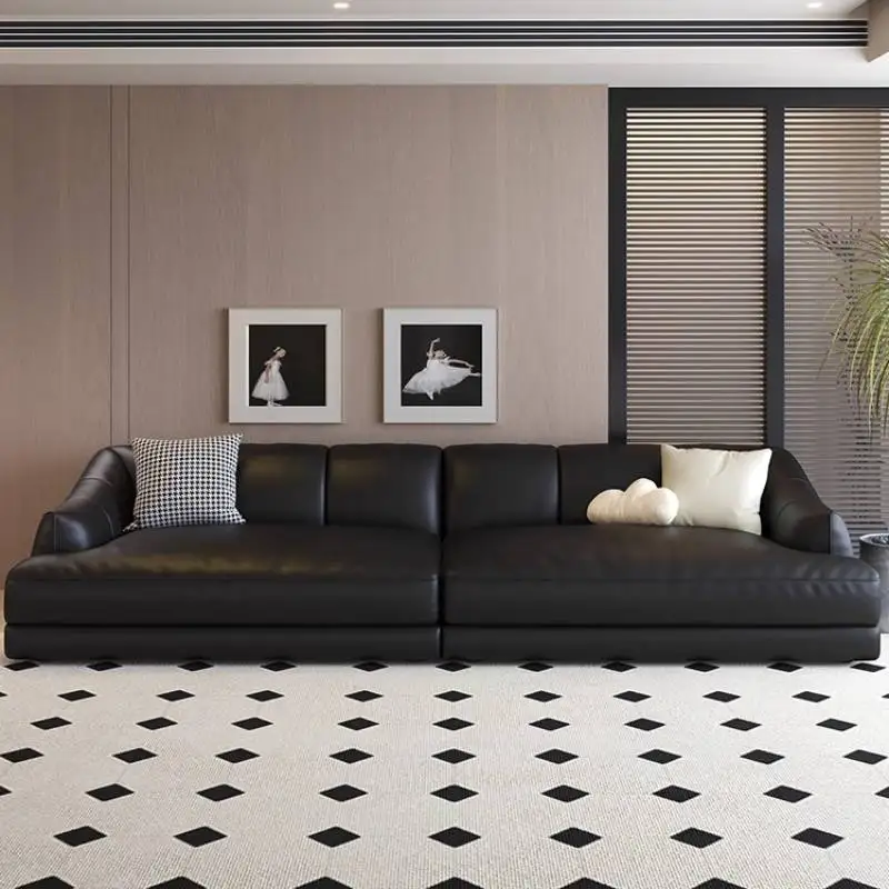 Minimalist Designer Lazy Sofa Aesthetic Luxury Floor Sectional Lazy Sofa Modular Leather Modern Muebles Para Hogar Furniture