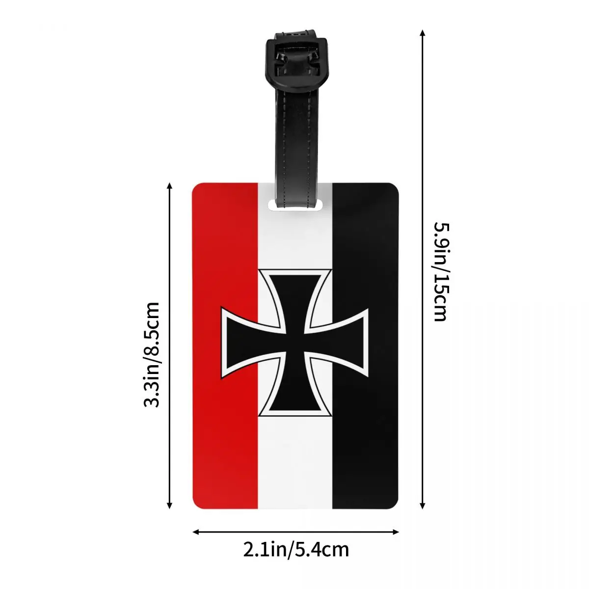 Custom Flag Of German Empire Luggage Tag With Name Card Privacy Cover ID Label for Travel Bag Suitcase