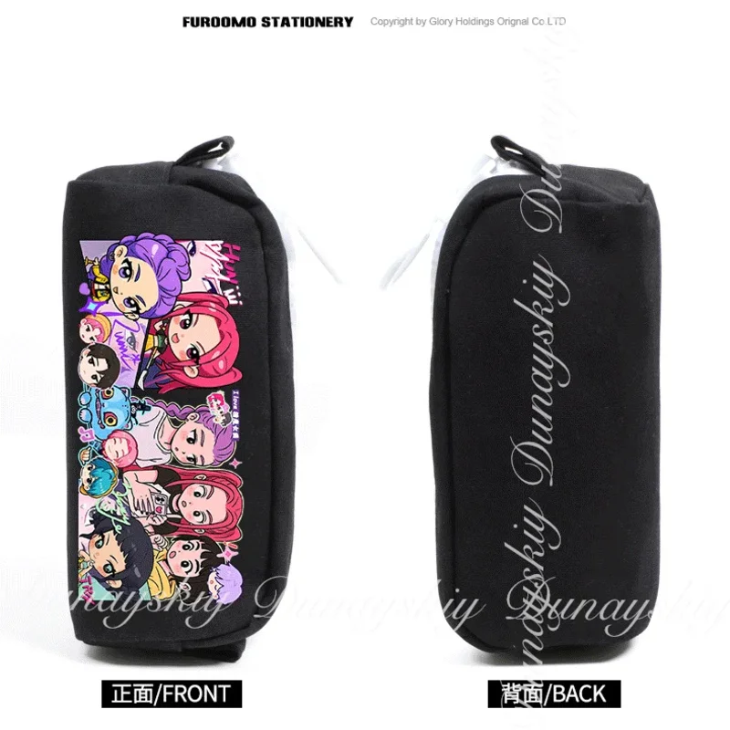 DY20KPop Demon Hunters película Zoey Rumi Mira dos estilos blanco negro una estuche para lápices caja de papelería de gran capacidad disfraz de Cosplay Si