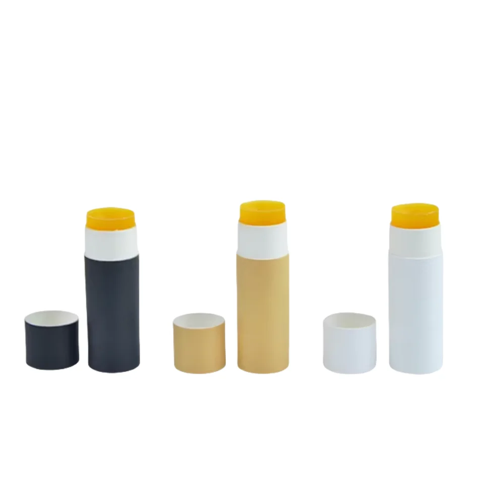 50pcs Kraft Paper Push Up Tubes Cardboard Cosmetic Cylindrical Packaging Lip Balm Deodorant Container