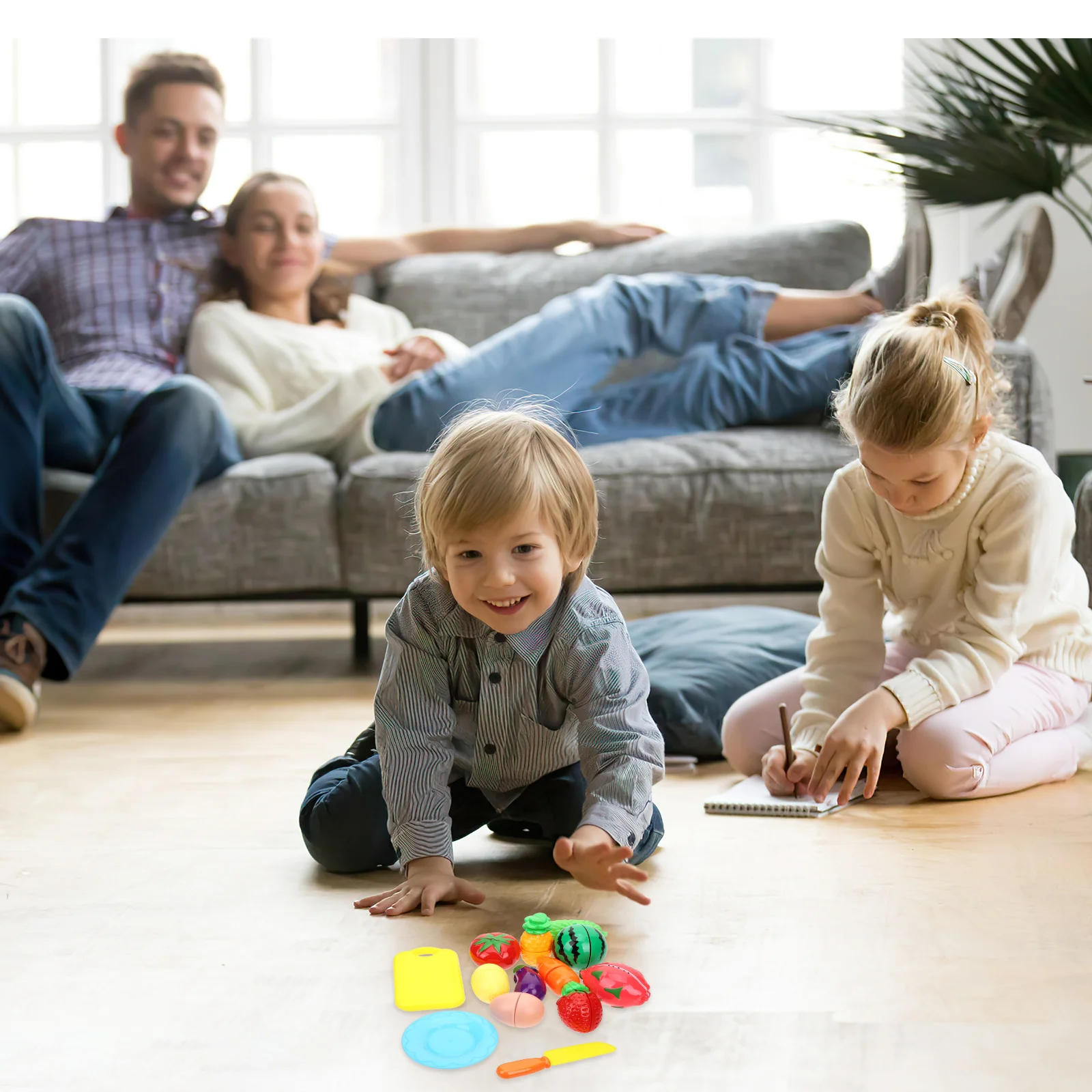 13 stuks Pretend Kitchen Play Food Cutting Set Simulatie Fruit Groenten Educatieve Cognitieve Benodigdheden Speelvoedsel