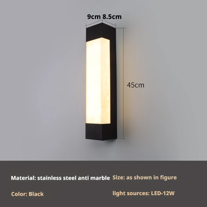 Modern Stainless Steel LED Outdoor Wall Lamp Waterproof Porch Balcony Garden Lighting Used Home Decorative Wall Lamp