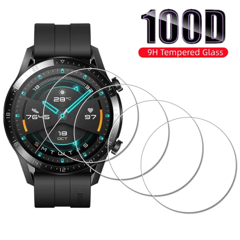 1/6Pcs 9h Tempered Glass For Huawei Watch GT3 Pro GT2 GT 3 46mm HD Screen Protector Anti-Shatter Glass For Huawei GT2 GT Runner