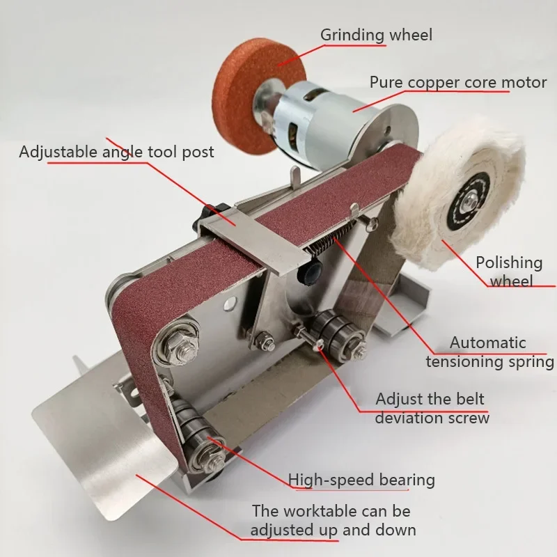 

Mini Electric Belt Sander/Grinder 96W/400W DIY Polishing and Grinding Machine 220V Blade Sharpening Tool Grinding Machine