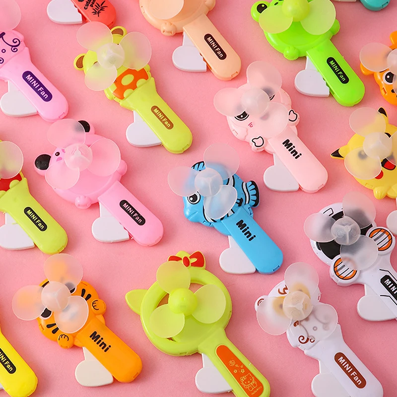 Cartoon Fan Hand Pressure Fan Children's Toy Cute Frog Bear Mini Student Portable Handheld Manual Summer Small Fans