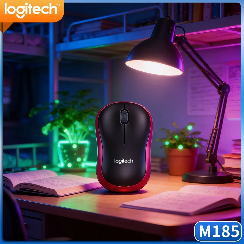 Logitech M185 Hotel Business Trip Wireless Mouse, Fast Plug And Play, Compact Body, Suitable For Temporary Work In Hotel Rooms