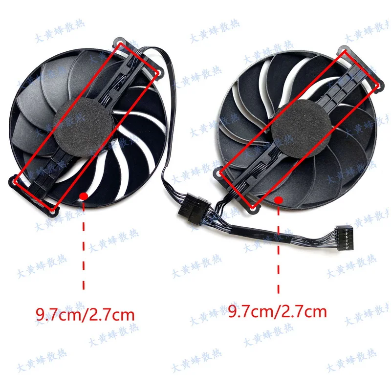 Imagem -03 - Ventilador para Asus Rtx4060 Rtx4060ti Rtx4070 Dual oc Placa de Vídeo Novo